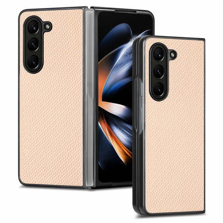 Carbon Fiber Texture Back Cover Phone Case, For Samsung Galaxy Z Fold5