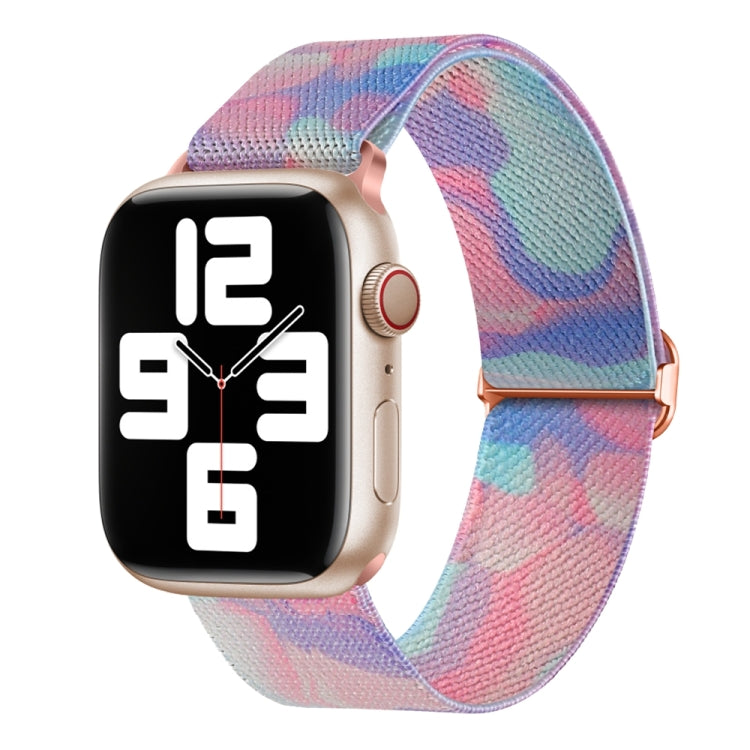Painted Pattern Nylon Replacement Watch Band, For Apple Watch SE 2023 44mm, For Apple Watch Ultra 49mm, For Apple Watch SE 2023 40mm, For Apple Watch 8 41mm, For Apple Watch Ultra 2 49mm, For Apple Watch 8 45mm