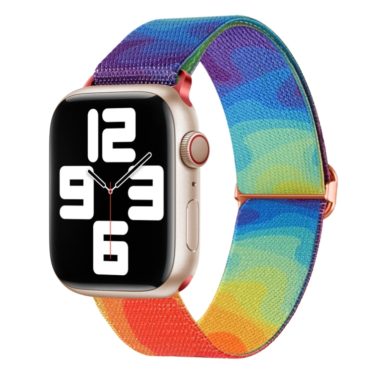 Painted Pattern Nylon Replacement Watch Band, For Apple Watch SE 2023 44mm, For Apple Watch Ultra 49mm, For Apple Watch SE 2023 40mm, For Apple Watch 8 41mm, For Apple Watch Ultra 2 49mm, For Apple Watch 8 45mm