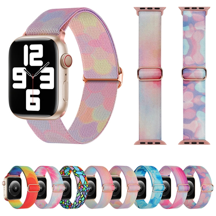 Painted Pattern Nylon Replacement Watch Band, For Apple Watch SE 40mm, For Apple Watch SE 44mm, For Apple Watch 6 40mm, For Apple Watch 6 44mm, For Apple Watch 5 44mm, For Apple Watch 5 40mm