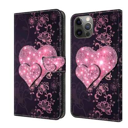 Crystal 3D Shockproof Protective Leather Phone Case, For iPhone 12 mini / 13 mini, For iPhone 12 / 12 Pro