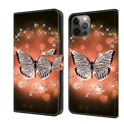 Crystal 3D Shockproof Protective Leather Phone Case, For iPhone 12 mini / 13 mini, For iPhone 12 / 12 Pro