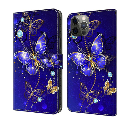 Crystal 3D Shockproof Protective Leather Phone Case, For iPhone 12 mini / 13 mini, For iPhone 12 / 12 Pro