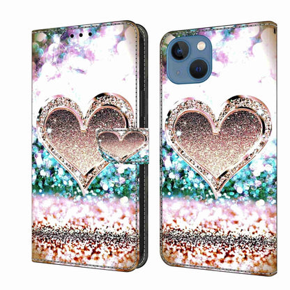 Crystal 3D Shockproof Protective Leather Phone Case, For iPhone 13 / 14, For iPhone 15 Pro