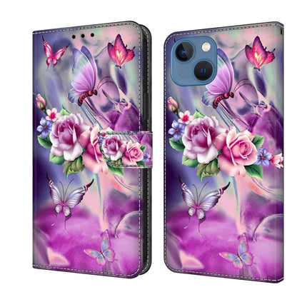 Crystal 3D Shockproof Protective Leather Phone Case, For iPhone 13 / 14, For iPhone 15 Pro