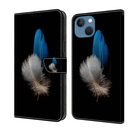 Crystal 3D Shockproof Protective Leather Phone Case, For iPhone 13 / 14, For iPhone 15 Pro