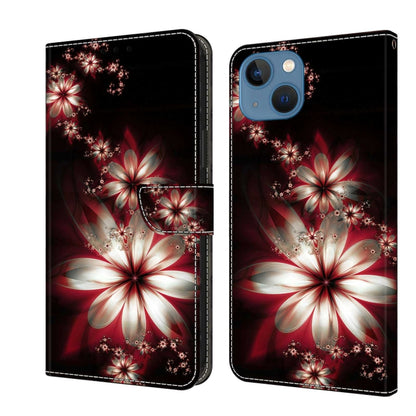 Crystal 3D Shockproof Protective Leather Phone Case, For iPhone 13 / 14, For iPhone 15 Pro