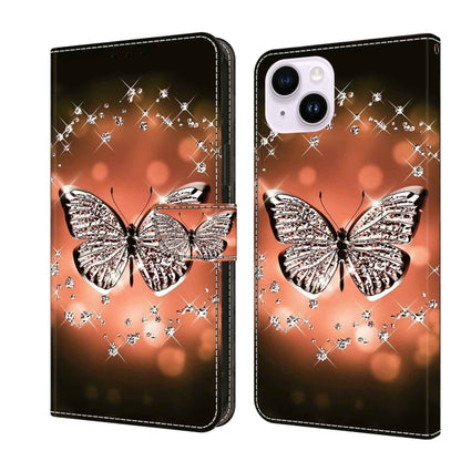 Crystal 3D Shockproof Protective Leather Phone Case, For iPhone 15 Pro Max, For iPhone 14 Plus