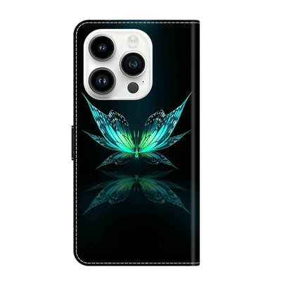 Crystal 3D Shockproof Protective Leather Phone Case, For iPhone 14 Pro, For iPhone 15 Plus