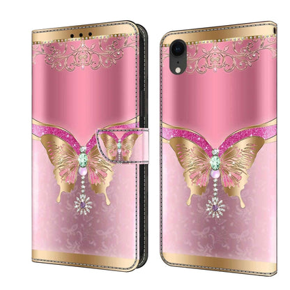 Crystal 3D Shockproof Protective Leather Phone Case, For iPhone XR, For iPhone XS Max