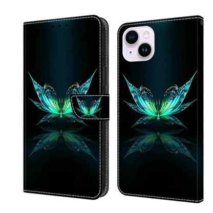 Crystal 3D Shockproof Protective Leather Phone Case, For iPhone 14 Pro, For iPhone 15 Plus