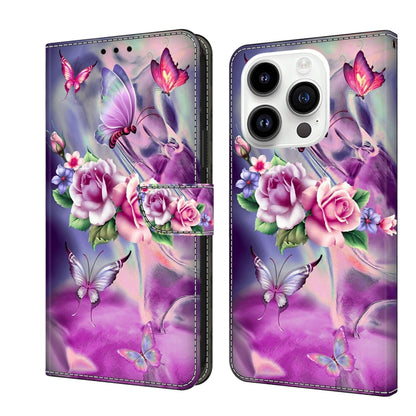 Crystal 3D Shockproof Protective Leather Phone Case, For iPhone 13 / 14, For iPhone 15 Pro