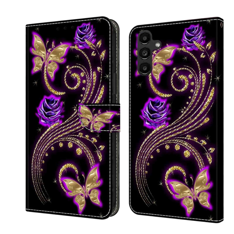 Crystal 3D Shockproof Protective Leather Phone Case, For Samsung Galaxy A24, For Samsung Galaxy A14 4G / 5G