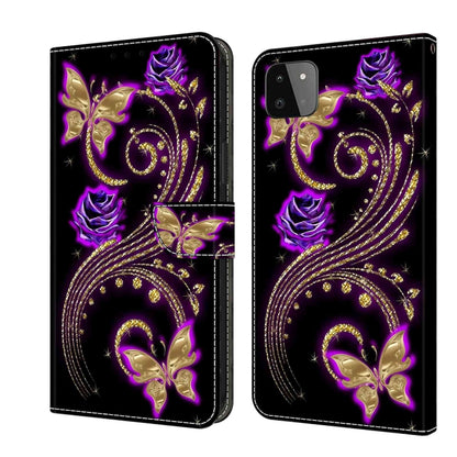 Crystal 3D Shockproof Protective Leather Phone Case, For Samsung Galaxy A22 5G, For Samsung Galaxy S21 FE 5G
