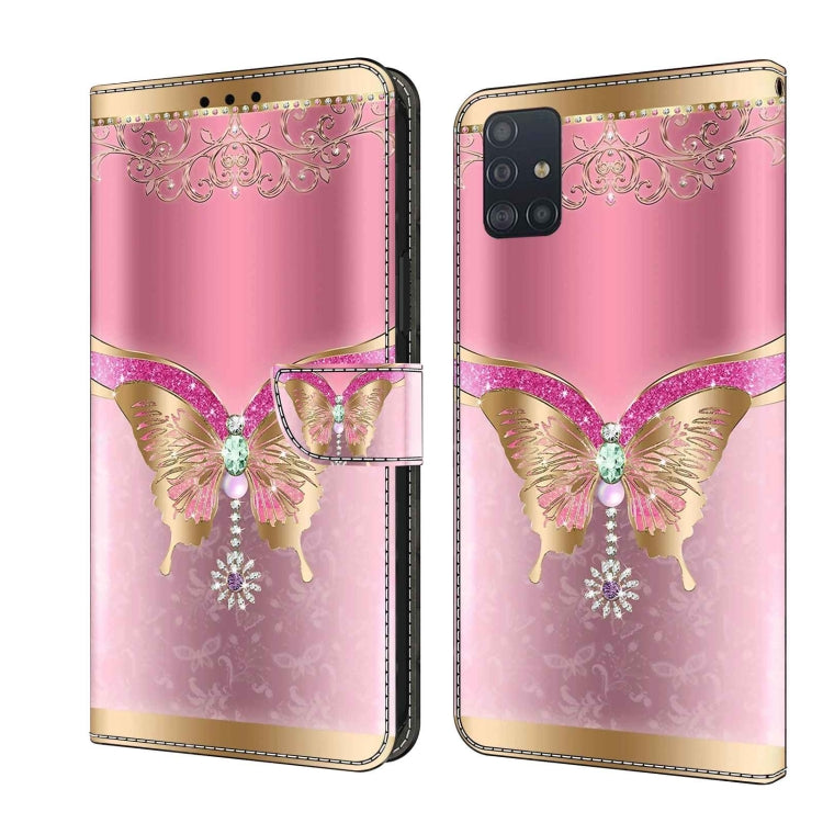 Crystal 3D Shockproof Protective Leather Phone Case, For Samsung Galaxy A51 4G, For Samsung Galaxy A50