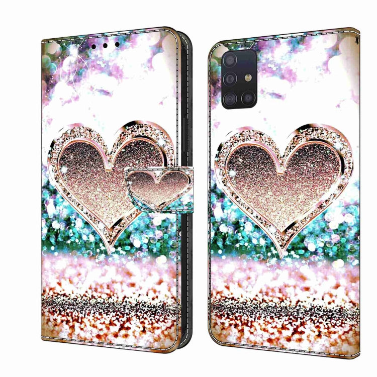 Crystal 3D Shockproof Protective Leather Phone Case, For Samsung Galaxy A51 4G, For Samsung Galaxy A50