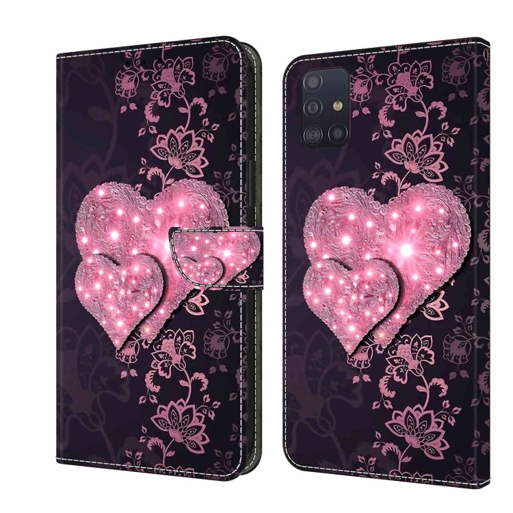 Crystal 3D Shockproof Protective Leather Phone Case, For Samsung Galaxy A51 4G, For Samsung Galaxy A50