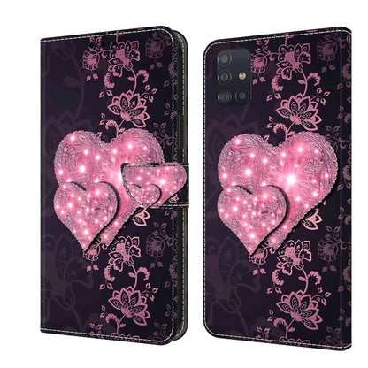 Crystal 3D Shockproof Protective Leather Phone Case, For Samsung Galaxy A51 4G, For Samsung Galaxy A50