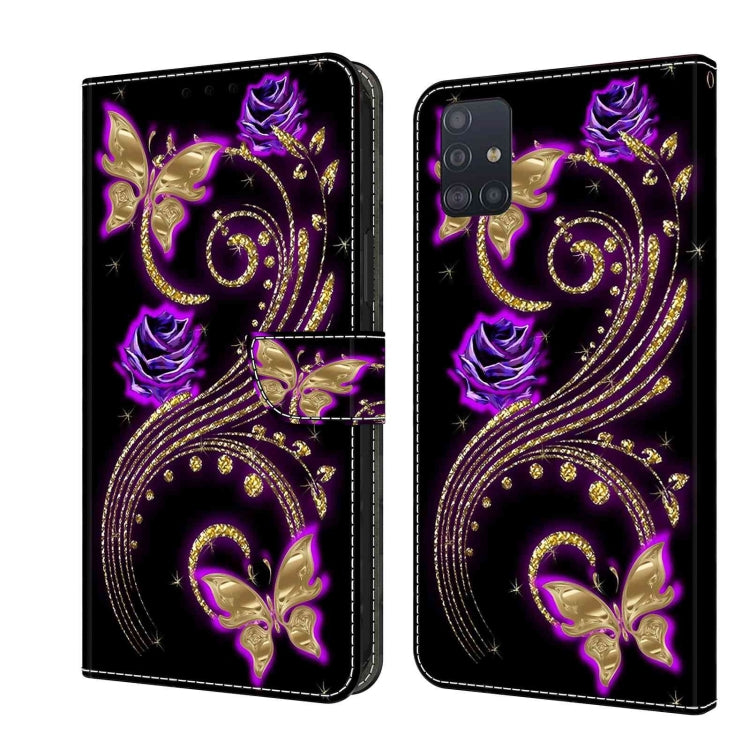 Crystal 3D Shockproof Protective Leather Phone Case, For Samsung Galaxy A51 4G, For Samsung Galaxy A50