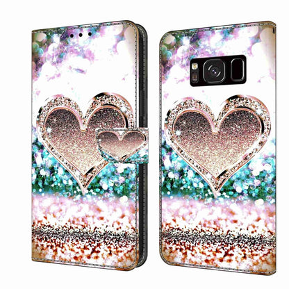 Crystal 3D Shockproof Protective Leather Phone Case, For Samsung Galaxy S8