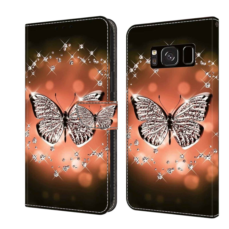 Crystal 3D Shockproof Protective Leather Phone Case, For Samsung Galaxy S8