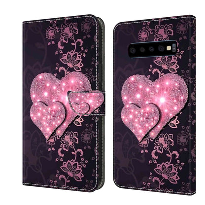 Crystal 3D Shockproof Protective Leather Phone Case, For Samsung Galaxy S10, For Samsung Galaxy S9+