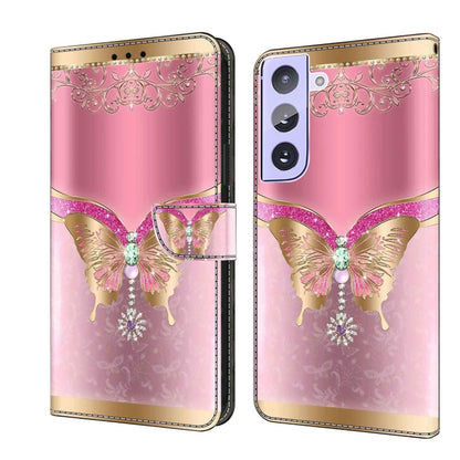 Crystal 3D Shockproof Protective Leather Phone Case, For Samsung Galaxy S21+, For Samsung Galaxy S21 Ultra
