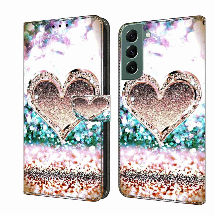 Crystal 3D Shockproof Protective Leather Phone Case, For Samsung Galaxy S22 Ultra, For Samsung Galaxy S22+