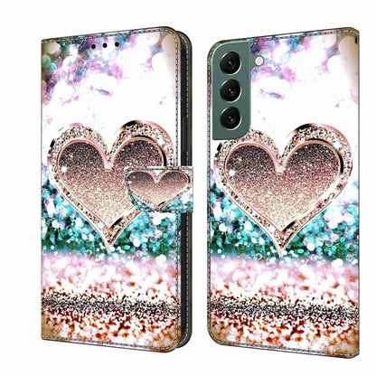 Crystal 3D Shockproof Protective Leather Phone Case, For Samsung Galaxy S22 Ultra, For Samsung Galaxy S22+
