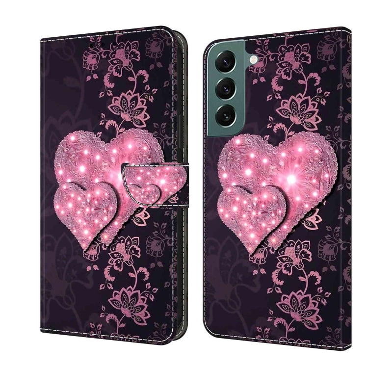 Crystal 3D Shockproof Protective Leather Phone Case, For Samsung Galaxy S22 Ultra, For Samsung Galaxy S22+