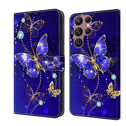Crystal 3D Shockproof Protective Leather Phone Case, For Samsung Galaxy S22 Ultra, For Samsung Galaxy S22+