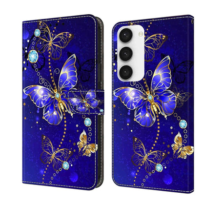 Crystal 3D Shockproof Protective Leather Phone Case, For Samsung Galaxy S23 Ultra, For Samsung Galaxy S23