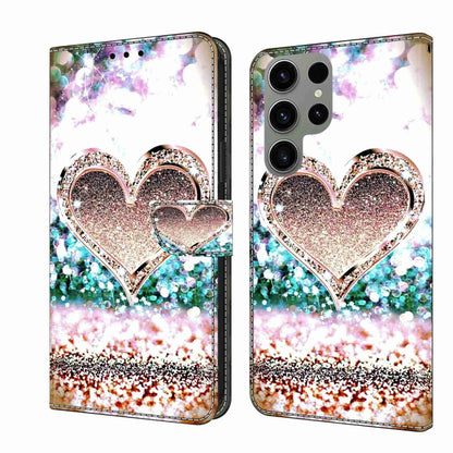 Crystal 3D Shockproof Protective Leather Phone Case, For Samsung Galaxy S23 Ultra, For Samsung Galaxy S23