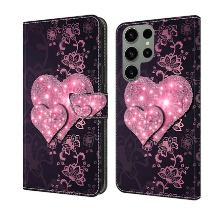 Crystal 3D Shockproof Protective Leather Phone Case, For Samsung Galaxy S23 Ultra, For Samsung Galaxy S23