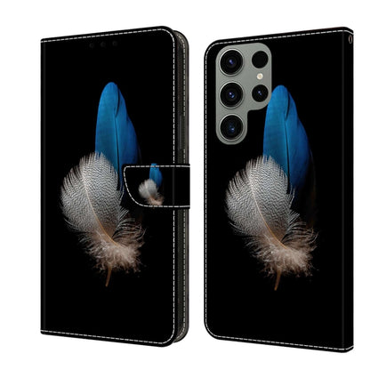 Crystal 3D Shockproof Protective Leather Phone Case, For Samsung Galaxy S23 Ultra, For Samsung Galaxy S23