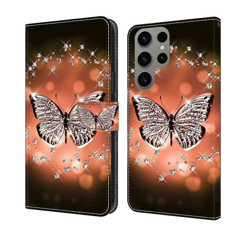 Crystal 3D Shockproof Protective Leather Phone Case, For Samsung Galaxy S23 Ultra, For Samsung Galaxy S23