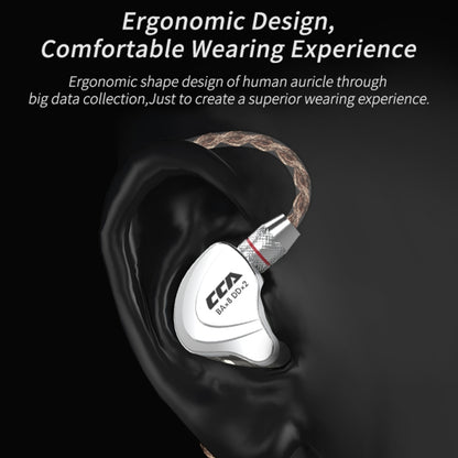 CCA CCA-C10 3.5mm Gold Plated Plug Ten Unit Hybrid Wire-controlled In-ear Earphone, with Mic, without Mic