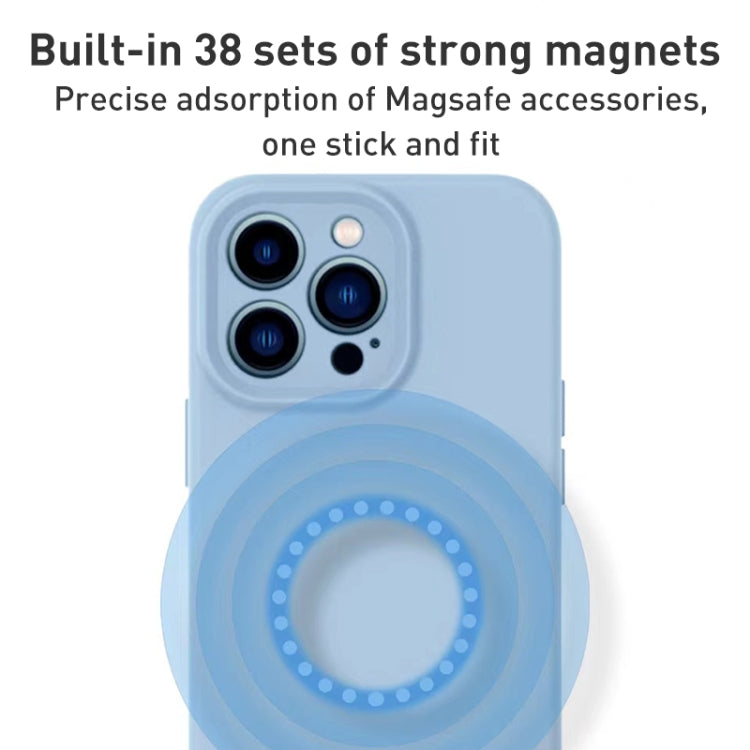 Liquid Silicone MagSafe Precision Hole Phone Case, For iPhone 14 Plus, For iPhone 14, For iPhone 14 Pro, For iPhone 14 Pro Max, For iPhone 13 Pro Max, For iPhone 13 Pro