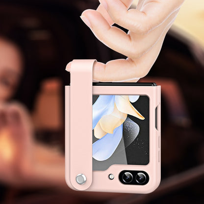 Hand Strap Type Leather Phone Case, For Samsung Galaxy Z Flip5
