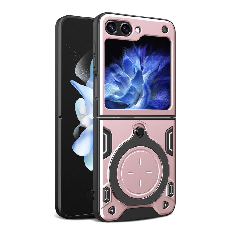 CD Texture Magnetic Holder Phone Case, For Samsung Galaxy Z Flip7, For Samsung Galaxy Z Flip5