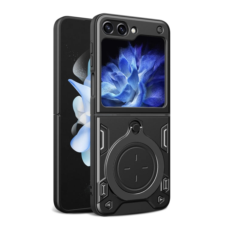 CD Texture Magnetic Holder Phone Case, For Samsung Galaxy Z Flip7, For Samsung Galaxy Z Flip5