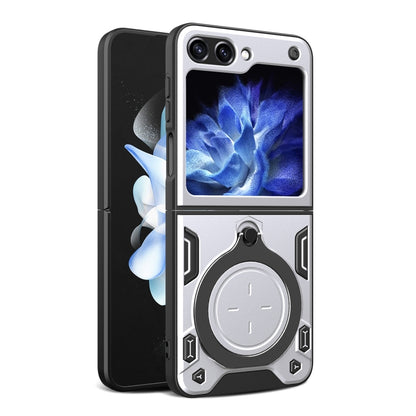 CD Texture Magnetic Holder Phone Case, For Samsung Galaxy Z Flip7, For Samsung Galaxy Z Flip5