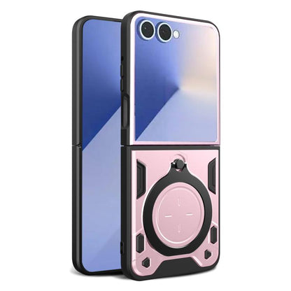 CD Texture Magnetic Holder Phone Case, For Samsung Galaxy Z Flip7, For Samsung Galaxy Z Flip5