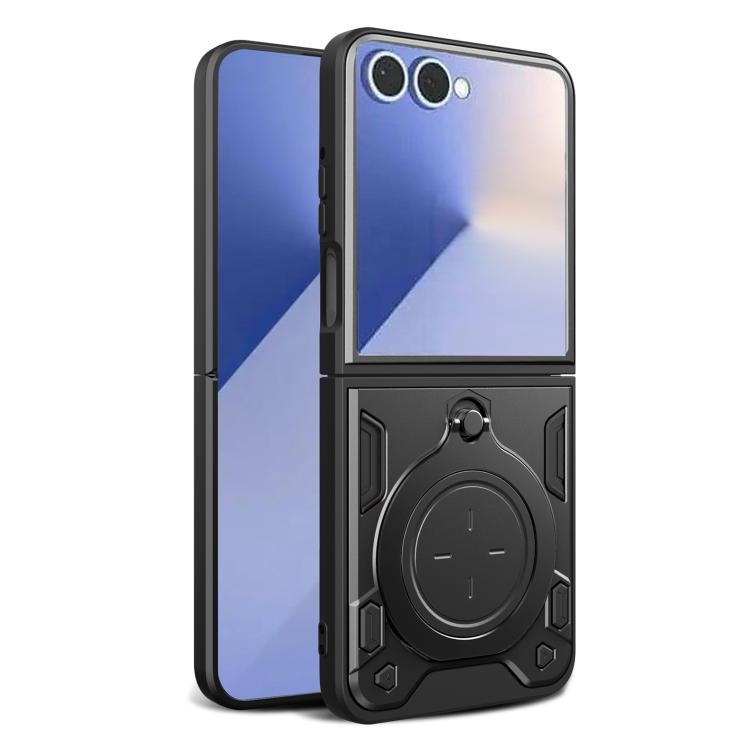 CD Texture Magnetic Holder Phone Case, For Samsung Galaxy Z Flip7, For Samsung Galaxy Z Flip5