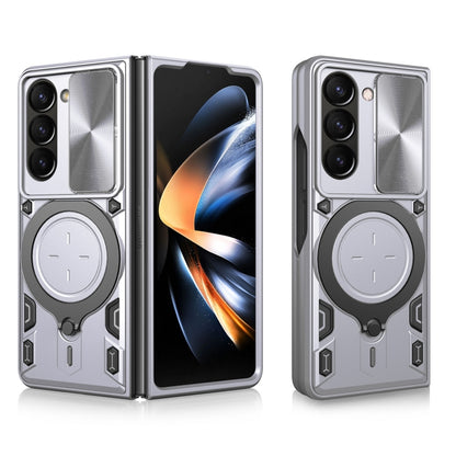 CD Texture Sliding Camshield Magnetic Holder Phone Case, For Samsung Galaxy Z Fold7, For Samsung Galaxy Z Fold5