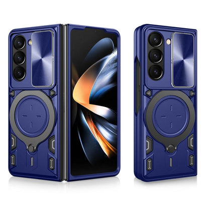 CD Texture Sliding Camshield Magnetic Holder Phone Case, For Samsung Galaxy Z Fold7, For Samsung Galaxy Z Fold5