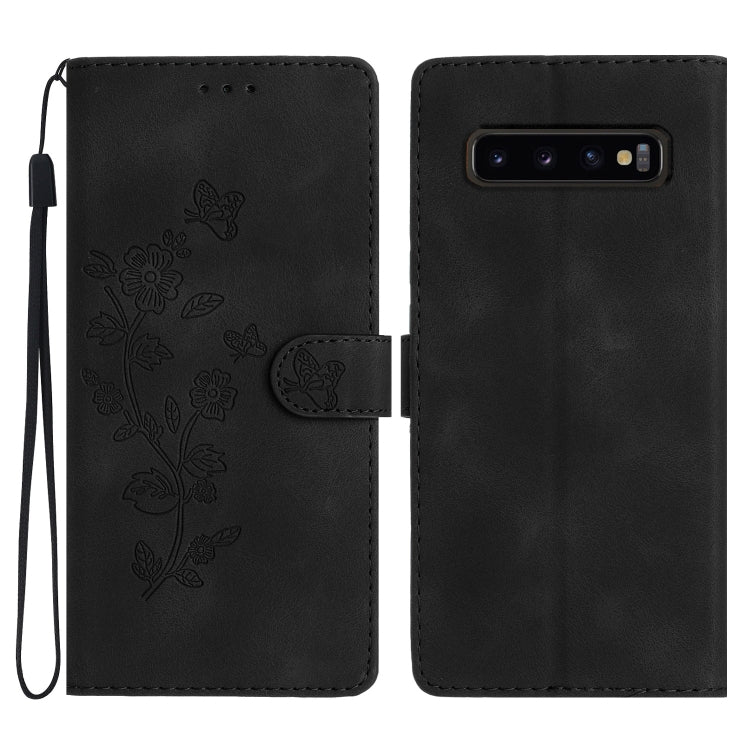 Flower Butterfly Embossing Pattern Leather Phone Case, For Samsung Galaxy A10 / M10, For Samsung Galaxy A20 / A30, For Samsung Galaxy A50, For Samsung Galaxy S10e, For Samsung Galaxy S10+, For Samsung Galaxy S10