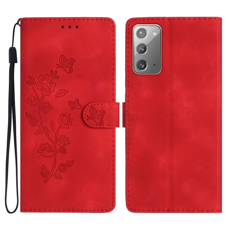 Flower Butterfly Embossing Pattern Leather Phone Case, For Samsung Galaxy A12, For Samsung Galaxy A42 5G, For Samsung Galaxy Note20 Ultra, For Samsung Galaxy Note20, For Samsung Galaxy A21s, For Samsung Galaxy S20 Ultra, For Samsung Galaxy S20         ...
