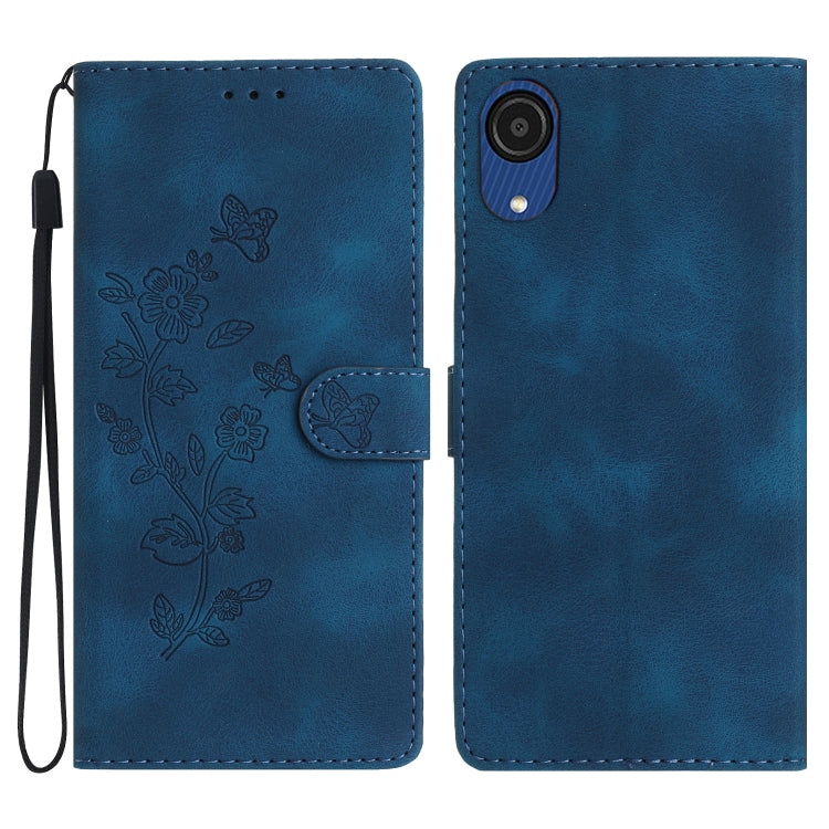 Flower Butterfly Embossing Pattern Leather Phone Case, For Samsung Galaxy A23 5G, For Samsung Galaxy S24 Ultra 5G, For Samsung Galaxy A25 5G, For Samsung Galaxy A15, For Samsung Galaxy A35 5G, For Samsung Galaxy A05, For Samsung Galaxy A04 Core        ...