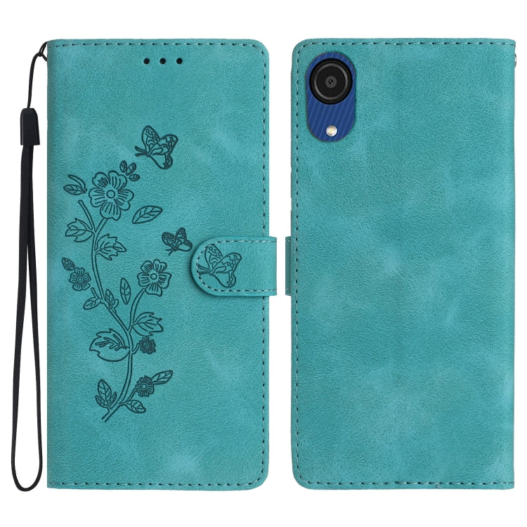 Flower Butterfly Embossing Pattern Leather Phone Case, For Samsung Galaxy A23 5G, For Samsung Galaxy S24 Ultra 5G, For Samsung Galaxy A25 5G, For Samsung Galaxy A15, For Samsung Galaxy A35 5G, For Samsung Galaxy A05, For Samsung Galaxy A04 Core        ...